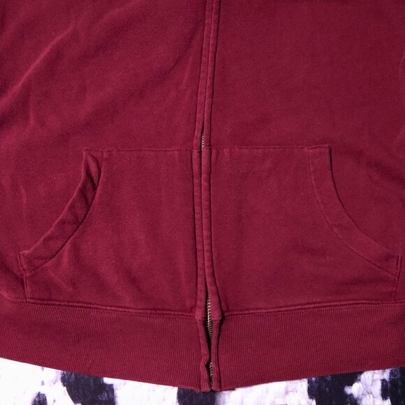Old Navy Burgundy Fleece Zip Hoodie - Picture 5 of 8